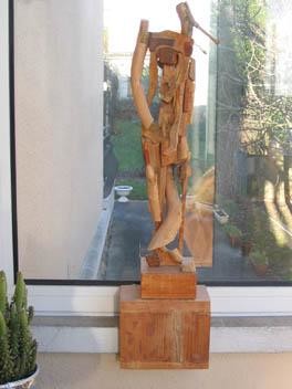 Sculpture titled "LE GUITARISTE" by Bernard Lougarre, Original Artwork