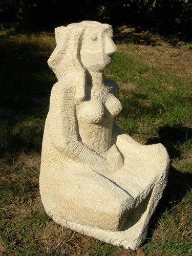 Sculpture titled "Paysanne" by Bernard Lougarre, Original Artwork