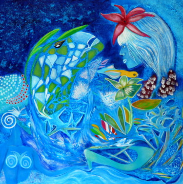 Der gestohlene Schuh Malerei mit dem Titel "Der gestohlene Schuh" von Blanka Mandel, Original-Kunstwerk, Acryl