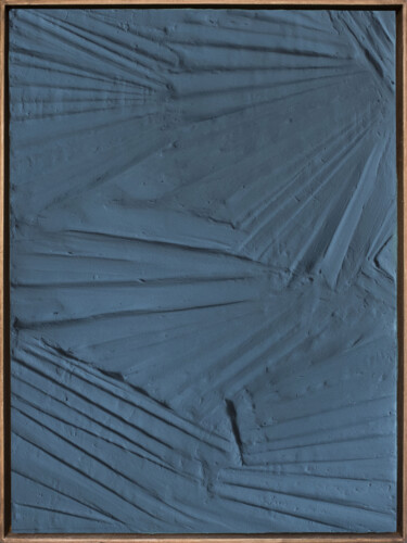Painting titled "Sophisticated Blue" by Evgeniya Bova, Original Artwork, Acrylic Mounted on Wood Stretcher frame