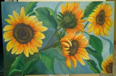 Pintura intitulada "primavera" por Paula, Obras de arte originais