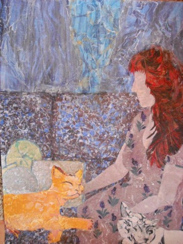 "THE RED HAIRED WOMA…" başlıklı Kolaj Nihan Büyüksezer tarafından, Orijinal sanat