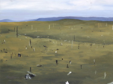 Painting titled "Field" by Eduardo Baltazar, Original Artwork, Acrylic