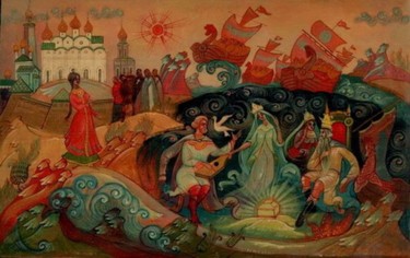 Painting titled "Sadko" by Evgenii Chekalov, Original Artwork, Other