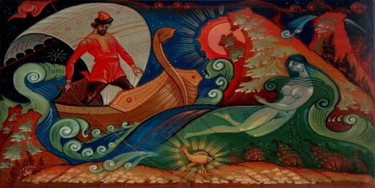 Картина под названием "goldfish" - Евгений Чекалов, Подлинное произведение искусства, Другой