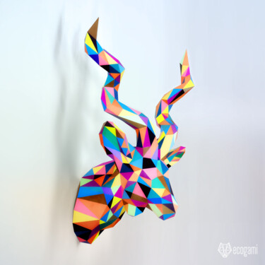 雕塑 标题为“Antilope papercraft” 由Ecogami, 原创艺术品, 纸
