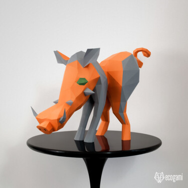 雕塑 标题为“THOR, sculpture pap…” 由Ecogami, 原创艺术品, 纸