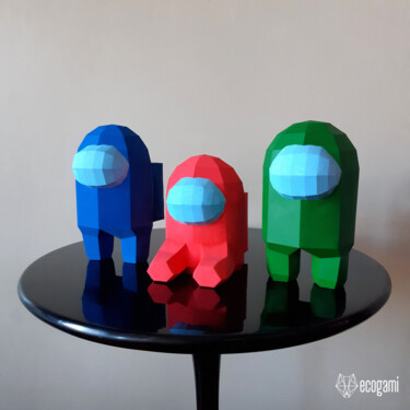 雕塑 标题为“Astronautes Among U…” 由Ecogami, 原创艺术品, 纸