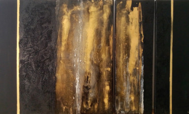 Malerei mit dem Titel "Tears of Gold" von Emeline C, Original-Kunstwerk, Acryl