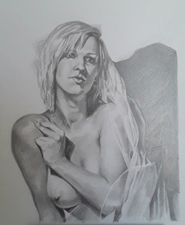 Drawing titled "Etude" by Phil, Original Artwork, Pencil