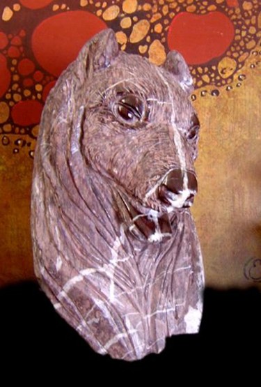 Sculpture intitulée "Louv-Ourse" par Eczaos, Œuvre d'art originale