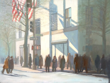 Malerei mit dem Titel "Cold Start" von Ed Little, Original-Kunstwerk, Öl