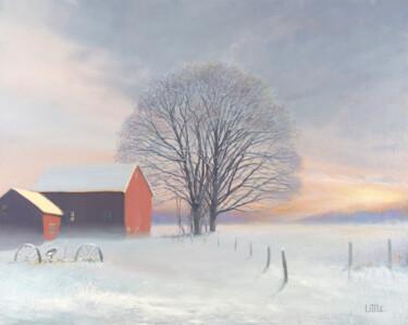 Картина под названием "February" - Ed Little, Подлинное произведение искусства, Масло