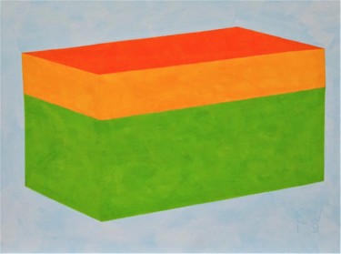 Painting titled "Boxes." by Ed Weyden, Original Artwork, Acrylic Mounted on Other rigid panel