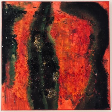 Malerei mit dem Titel "fiery forest" von Eda Incik, Original-Kunstwerk, Acryl