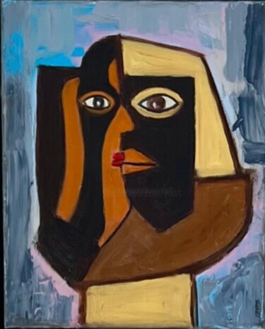 Peinture intitulée "Couple in love" par Edart, Œuvre d'art originale, Huile