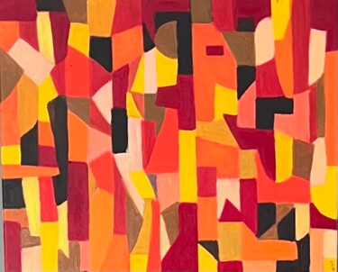 Картина под названием "Red labyrinth" - Edart, Подлинное произведение искусства, Масло