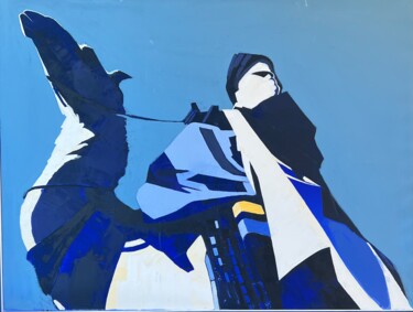 Картина под названием "Araziban bleu" - Edart, Подлинное произведение искусства, Масло