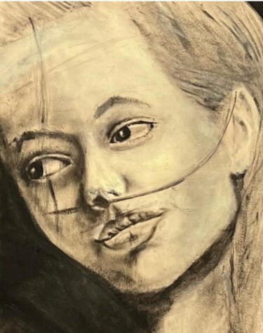 Schilderij getiteld "Angelina" door Edart, Origineel Kunstwerk, Olie