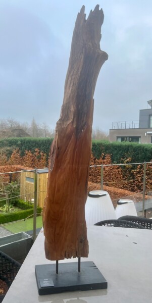 Sculptuur getiteld "BE STRONG" door Edart, Origineel Kunstwerk, Hout