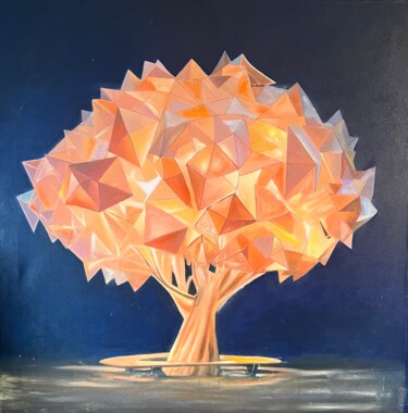 Peinture intitulée "Lightning tree (ori…" par Edart, Œuvre d'art originale, Huile