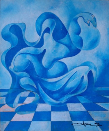 Painting titled "Dance" by Eduard Hakobyan, Original Artwork, Oil