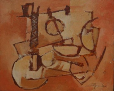 Painting titled "Assumed new bicycle " by Eduard Hakobyan, Original Artwork