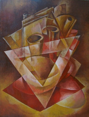 Painting titled "Still Life with a r…" by Eduard Hakobyan, Original Artwork