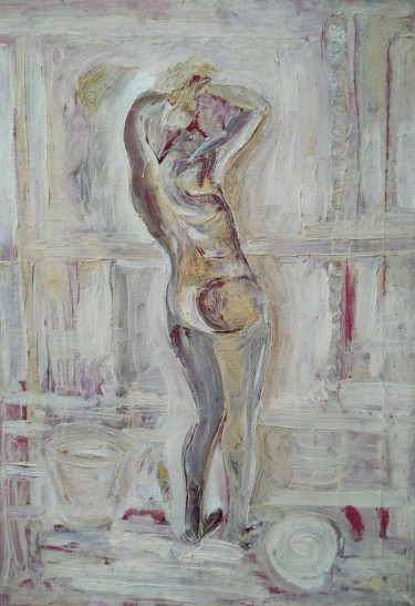 Painting titled "Cleaned Woman (on c…" by Eda Aygün, Original Artwork, Oil