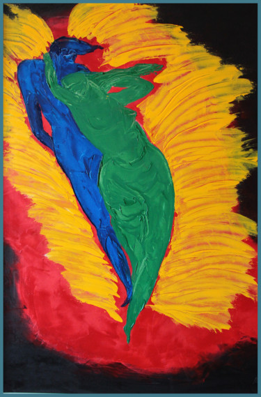 Lovers (Paul & Francesca)-Gli amanti-Paolo & Francesca Painting titled "Lovers (Paul & Fran…" by Paolo De Luca, Original Art, Oil