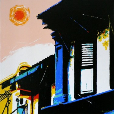 Malerei mit dem Titel "Surreal Afternoon" von Eddie Lim, Original-Kunstwerk, Öl