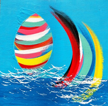 Peinture intitulée "Spinaker" par Eddy Savary, Œuvre d'art originale, Acrylique