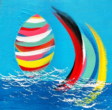 Painting titled "Spinaker" by Eddy Savary, Original Artwork, Acrylic