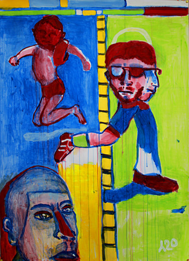 Malarstwo zatytułowany „Un après midi de ju…” autorstwa Eddy Legrand, Oryginalna praca, Akryl
