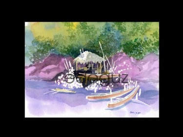 Peinture intitulée "boats55" par Edeguz, Œuvre d'art originale