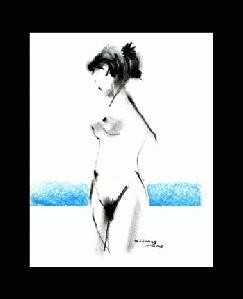 Pittura intitolato "nude series 3 - 3" da Edeguz, Opera d'arte originale