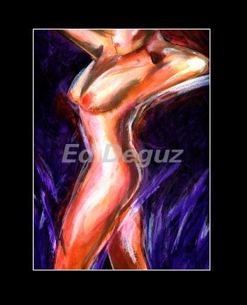 Pintura intitulada "acrylnude 3" por Edeguz, Obras de arte originais