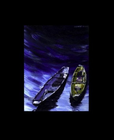 Pintura titulada "2 boats" por Edeguz, Obra de arte original