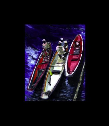 Pintura titulada " boatmen" por Edeguz, Obra de arte original
