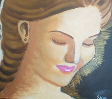 Painting titled "La sonrisa" by Edem Artista, Original Artwork, Acrylic