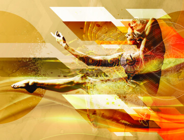 Attente Digital Arts titled "Attente" by Eden, Original Art, 2D Digital Work Mounted on Aluminium