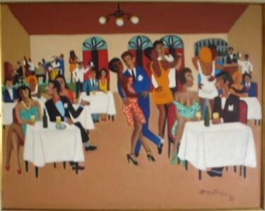 Painting titled "dancing  -  boca do…" by Edésio Esteves, Original Artwork