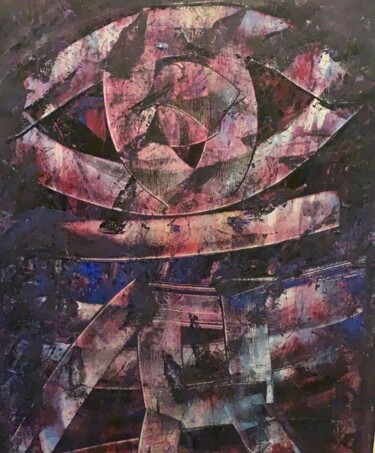 Painting titled "The eye" by Edgar Afonso, Original Artwork, Acrylic