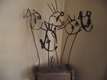 Sculpture intitulée "Banc de poissons" par Edgar Boutanche, Œuvre d'art originale, Autre