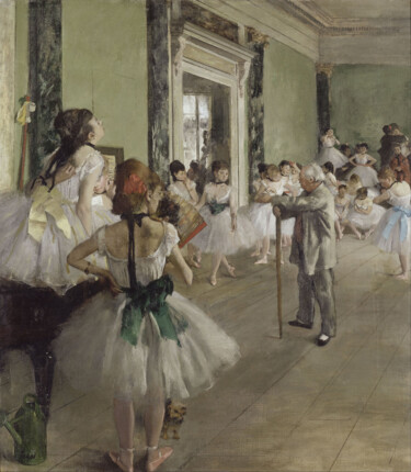 Pittura intitolato "La classe de danse" da Edgar Degas, Opera d'arte originale, Olio
