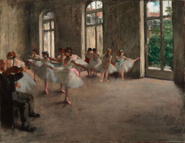 Malarstwo zatytułowany „Répétition de ballet” autorstwa Edgar Degas, Oryginalna praca, Olej
