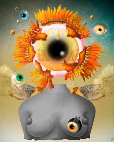 Digital Arts titled "SUN" by Edgar Guillermo Soteras Figueroa, Original Artwork, Digital Painting