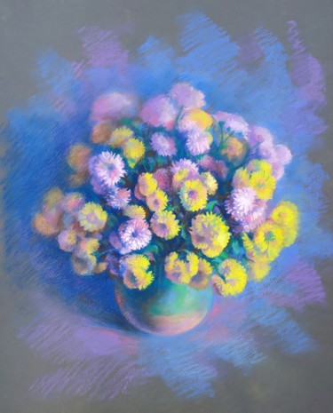 Malerei mit dem Titel "Autumn  bouquet" von Edgar Nazaryan, Original-Kunstwerk, Pastell