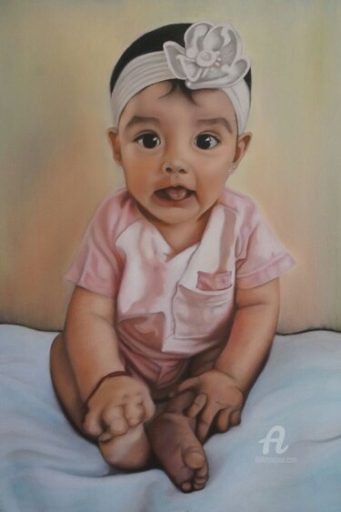 Painting titled "Madisson" by Edgar Pacheco, Original Artwork, Pastel