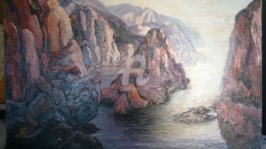 Peinture intitulée "rosée du matin" par Edgar Quinet, Œuvre d'art originale, Huile